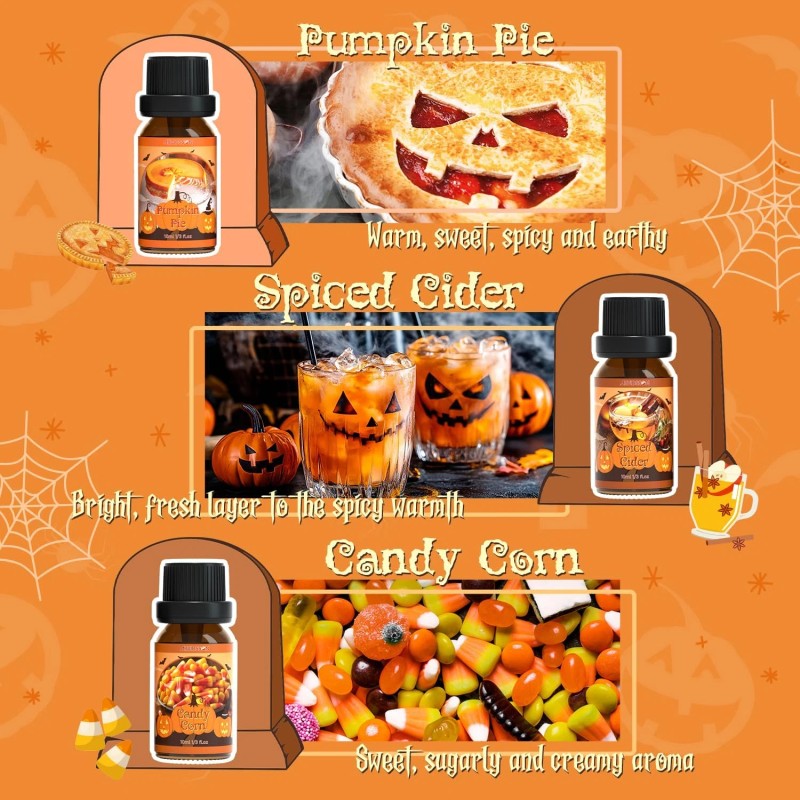 Mats Technology Halloween Fragrance Oils Set, ARVIDSSON Fall Essential Oils