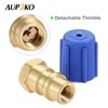 Aupoko A/C Retrofit Valve with Dust Cap, R12 R22 to