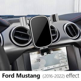 LUNQIN Car Phone Holder for 2016-2023 Ford Mustang Auto Accessories Navigation Bracket Interior Decoration Mobile Cell Phone Mount