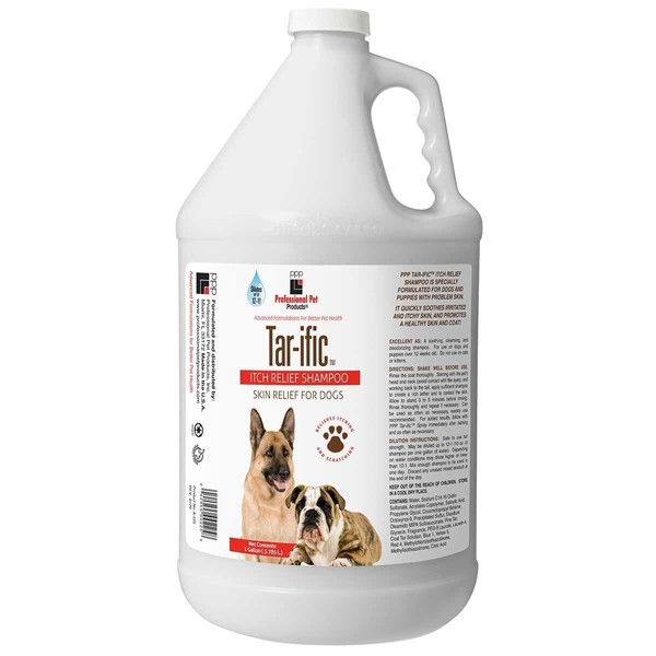 Dog Shampoo Tar Based Skin Soothing Relieves Odor Flaking Crusting