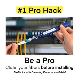 SpeedaLite 5-Pack 1M ProPack LC-LC Fiber Patch Cable OS2 Singlemode Duplex 100Gig OFNR with LC Cleaner Pen, A(Tx) to B(Rx), 1 Meter