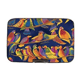 Monarque RFID Secure Armored Wallet, Laurel Burch Collection (Songbirds)