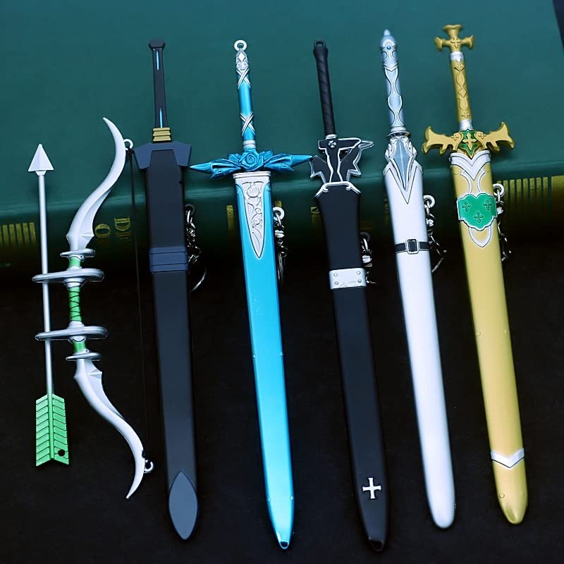 [NOONSIAL] Sword Art Online Keychain SAO Yuzio Blue Rose Sword