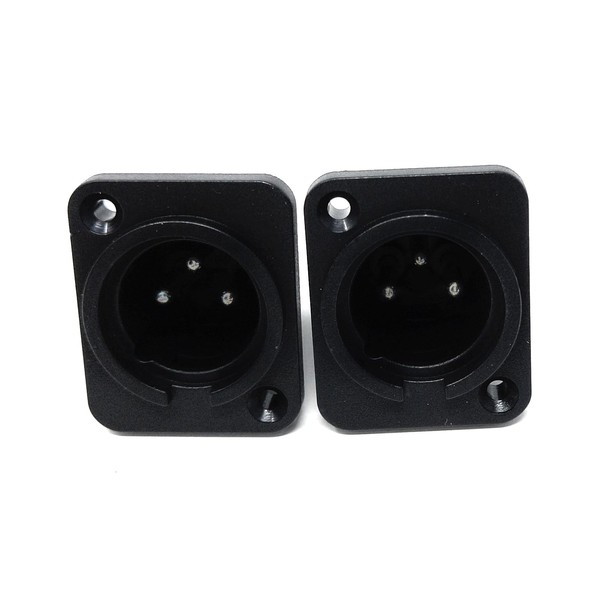 DRUT 3-Pin XLR Male Chassis Mount Socket – Plastic Panel