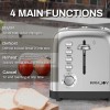 RAMJOY Sleek 2-Slice Toaster with Wide Slots and Seven Shade