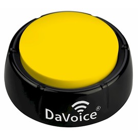 DaVoice Dog Buttons for Communication, Recordable Button for a Cat Dog Talking Button Set, Dog Communication Buttons, Dog Command Buttons Pet Buttons for Talking Speaking Push Buttons to Talk (Yellow)