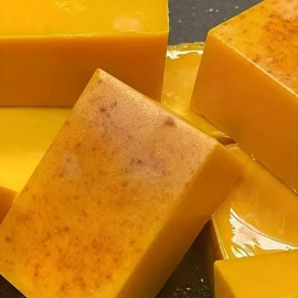 3-Pack Turmeric Glow Soap Bar - Lemon & Kojic Acid, Exfoliating and Moisturizing