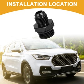 Partuto 1 Pcs AN6-M18x1.5 Universal Flare Coupler Fitting Adapter - Aluminum Alloy Black