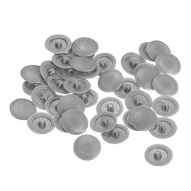 HARFINGTON Screw Cap Covers, 40pcs 11.5x3mm Plastic Screw Decoration Cover for Phillips Cam Fitting Nut Self-Tapping Screw, Dark Gray