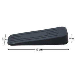 Concept4u 5 x Door Wedge Stopper - Black Heavy Duty Rubber Door Stop Non-Slip Door Jammer Anti-Skid Durable Ideal for Homes, Offices and Work Shops Anti-Skid
