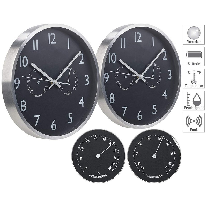 St. Leonhard Kitchen Wall Clock: Set of 2 3-in-1 Radio