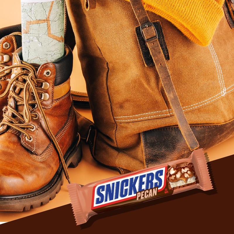 SNICKERS Pecan Milk Chocolate Candy Bar Full Size Singles, 1.41