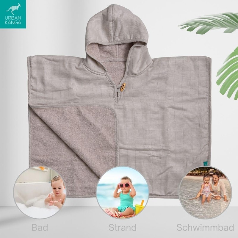 Urban Kanga Moonstruck Baby Bath Poncho with Hood Double-Sided Poncho