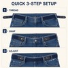 2-Pack No-Buckle Elastic Belts for Men & Women, Adjustable 1.38-Inch