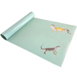 REPTILE LINERS Tank Liner, 17.7" x 59", Reptile Terrarium Substrate Mat Carpet Bedding, Enclosure Liner for Bearded Dragon Leopard Gecko Lizard Tortoise Snake (Turquoise)