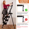 HBTower Step Ladder with Handrails, Folding Step Stool with Attachable