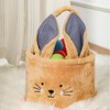 E-FirstFeeling Easter Bunny Basket Plush Easter Basket for Easter Egg
