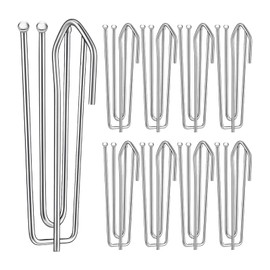Pinch Pleat Curtain Hooks, 4 tine pin curtain hook made of stainless steel, curtain hook metal for hanging for curtains. (80 pcs)