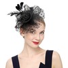 Umturmok Women's Flower Feather Fascinators Hats for Women Wedding Tea