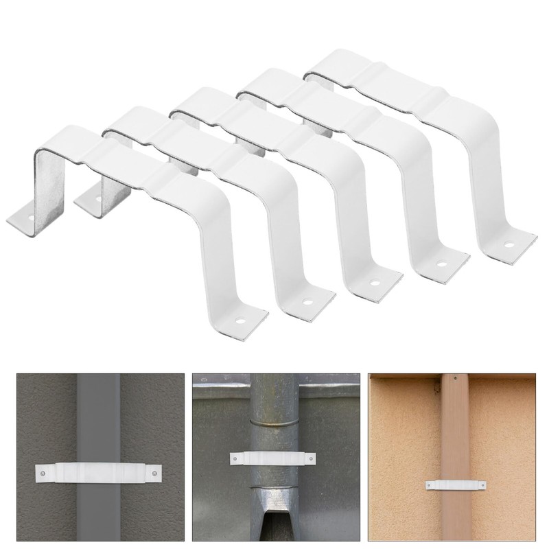Generic Aluminum Downspout Strap Positioner with Screws 6.49X2.95X0.98In Gutter Drainage