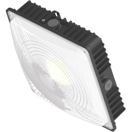 LED Canopy Lights Outdoor, 5Power 32/40/50/65/80W & 6CCT 3000/3500/4000/5000/5700/6500K Adjustable All in 1, Easy to Install, IP65 Waterproof, Super Bright Commercial Lights for Gas Stations (B2Pack)