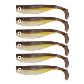 Zanderbait 9 cm Brauni UV, fishing lure, artificial bait, zander bait, zander bait, soft bait, rubber fish, rubber bait, pack of 6