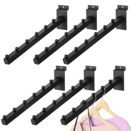 15.8 Inch Gridwall Waterfall Hooks with 6 Ball Slatwall Waterfall Hanger Hooks Slat Wall Accessory for Slatwall, Metal Slatwall Hooks and Hangers for Clothing Retail Garage Shop Display