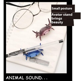 AIXXCUVQ Brass Pen Holder Creative And Cute Desk Organizer For Glasses And Keys Fountain Pen Holder For Desk PVC Cute Pen Holder, Red