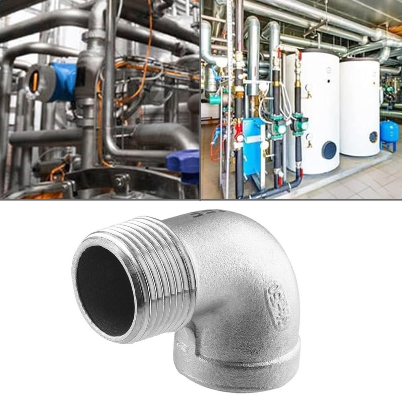 1Pcs Stainless Steel Elbow Pipe Fitting, 90 Degree Elbow 3/8