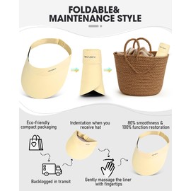 YANIKY Sun Visor Hat for Women,UPF50+ Seamless Sun Hats Men Women Lightweight Sports Cap Stretchy Ponytail Hat for Outdoor Beige