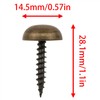 Dsjnf Decorative Brass Screw with Cap (15mm, Bronze) 8pcs