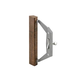 Prime-Line C 1025 Gray Diecast Sliding Door Handle with Wood Pull (Single Pack)