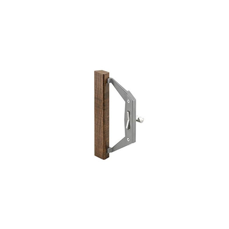 Prime-Line C 1025 Gray Diecast Sliding Door Handle with Wood