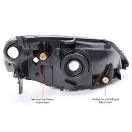 HEADLIGHTSDEPOT Headlights Compatible With Honda Civic 2001-2003 Sedan And Hybrid Halogen Chrome Housing Includes Left Driver and Right Passenger Side Headlamps