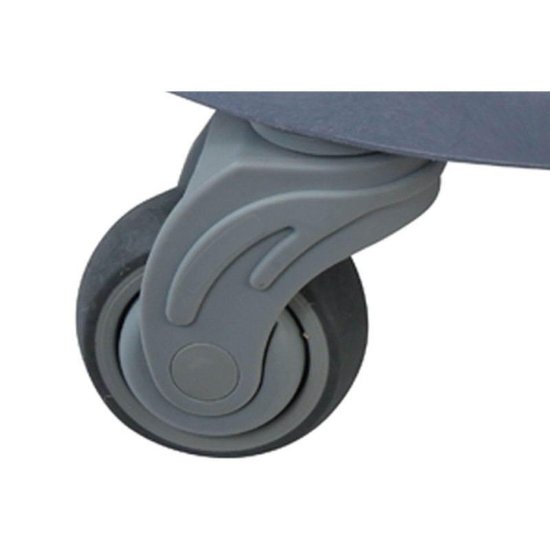 Janico 1041 Quiet Trash Can Dolly, Non Marking Casters, Round,
