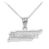Tennessee US State Map Pendant Necklace in 925 Sterling Silver,