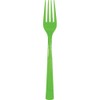 Unique Lime Green Solid Plastic Forks (18ct) - Durable &