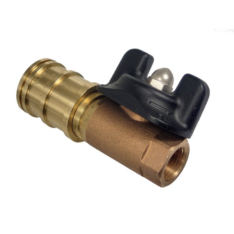 M.B. Sturgis Inc. 1/2" Ball Valve Quick Disconnect (Natural or