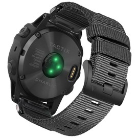 HEMSUT Compatible with Garmin, 22mm Military Strap for Fenix 8 47mm /7/7 Pro/6/6 Pro/5/5 Plus/E 47mm, MARQ Athlete, Instinct 2, D2 Delta S/Descent G1, Approach S60/62/S70 47mm, Forerunner Quatix 6/5