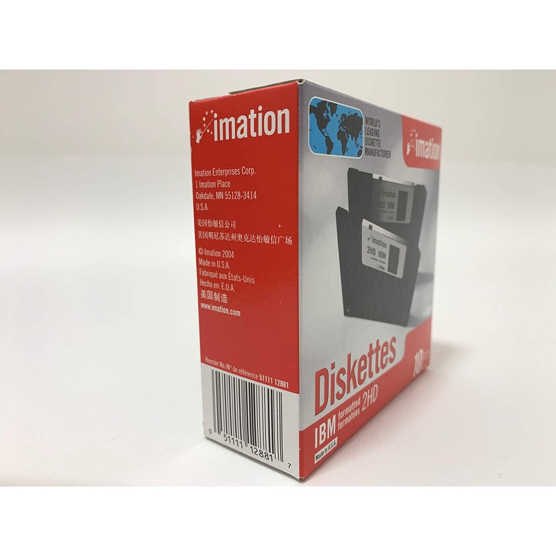 Imation MF2HD10P (IBM)-O 3.5 Inch Floppy Disk, DOS/V Formats, 10
