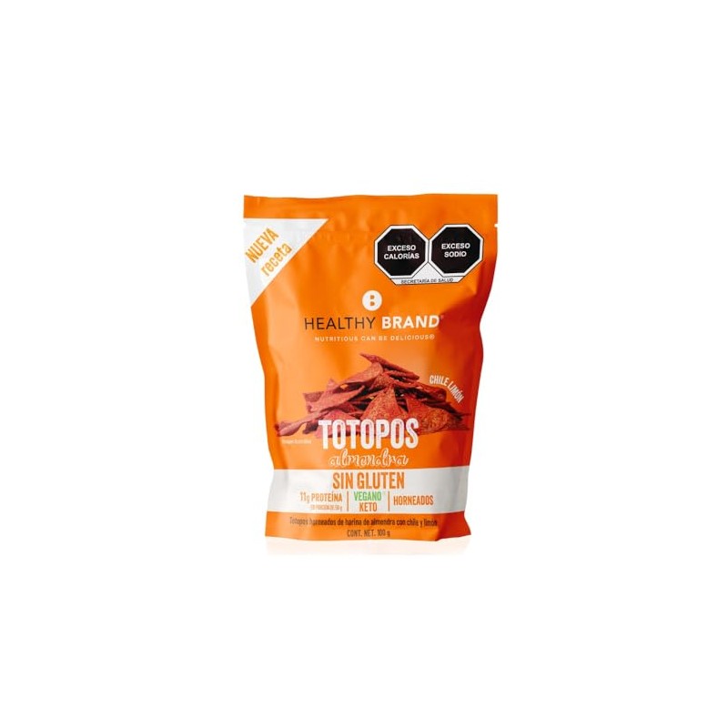 Healthy Brand | Totopos Horneados Keto Sabor Chile y Limón
