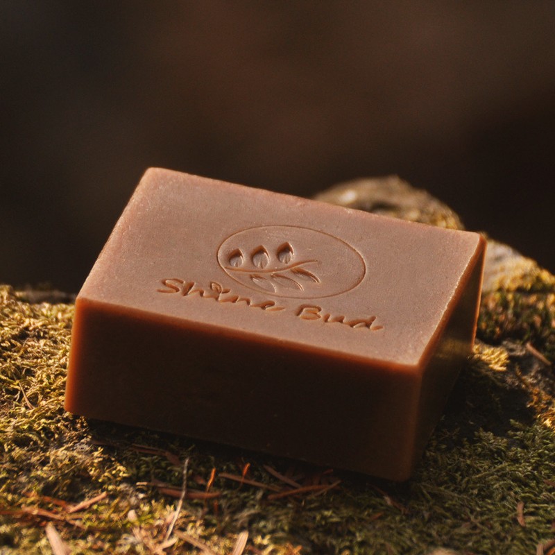 Shinebird pine campfire natural handmade aged Swedish pine tar soap