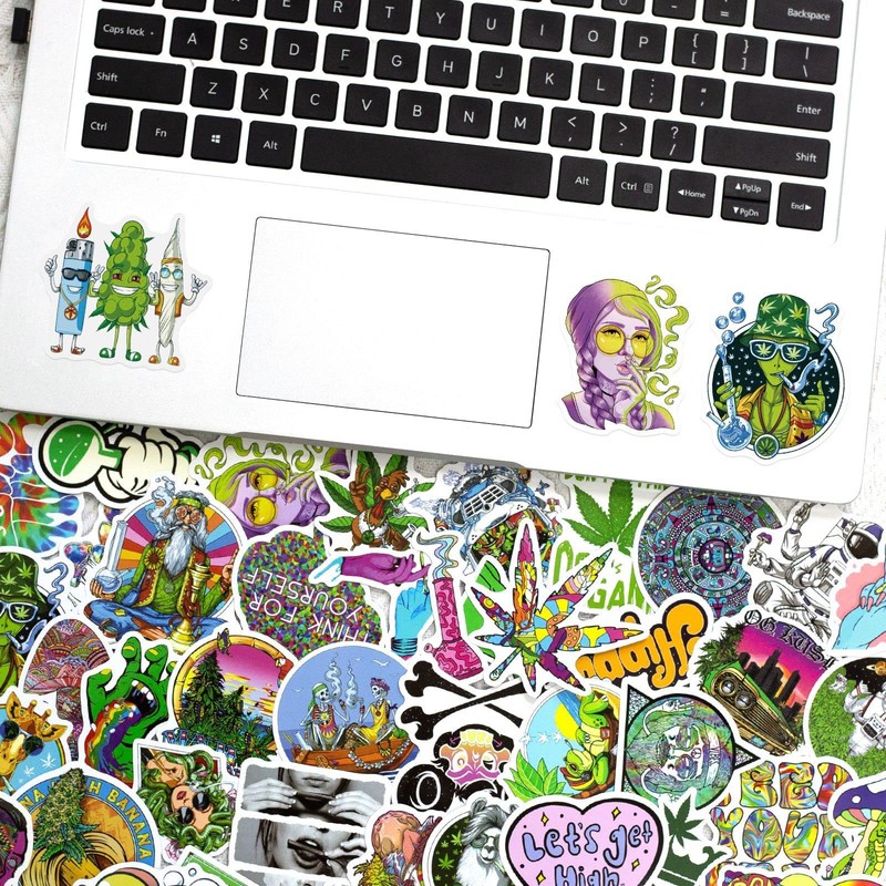 Weed Stickers, Pack of 150 Funny Weed Stickers, Cool Vinyl