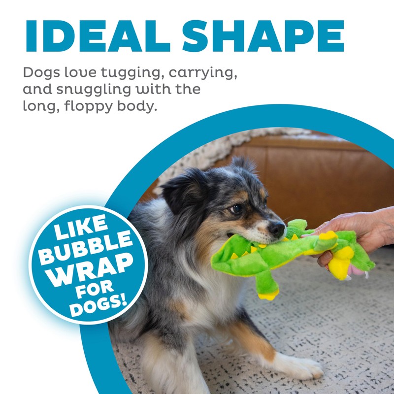 Outward Hound Squeaker Matz Plush Gator Dog Toy, Small