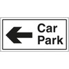 V Safety Car Park Arrow Left Sign - 300x150mm -