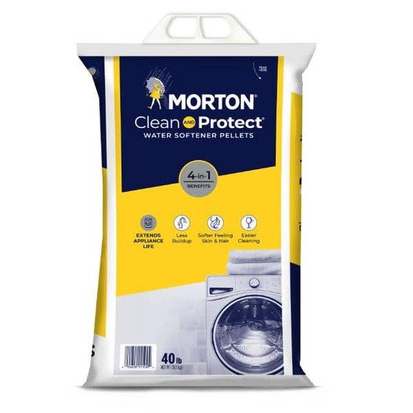 Morton Clean and Protect Water Softener Salt Pellets, 40 LB (Pack-3)