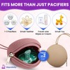 HippoBaby Silicone Pacifier Case, 2 Pack, Portable Diaper Bag Storage