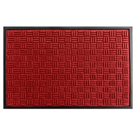 Rhino Mats, Crosshatch 2' x 3' x 3/8" Red Commercial Entrance Mat for Hotels, Restaurants, Hospitals, Home, Office Buildings or High Traffic Areas