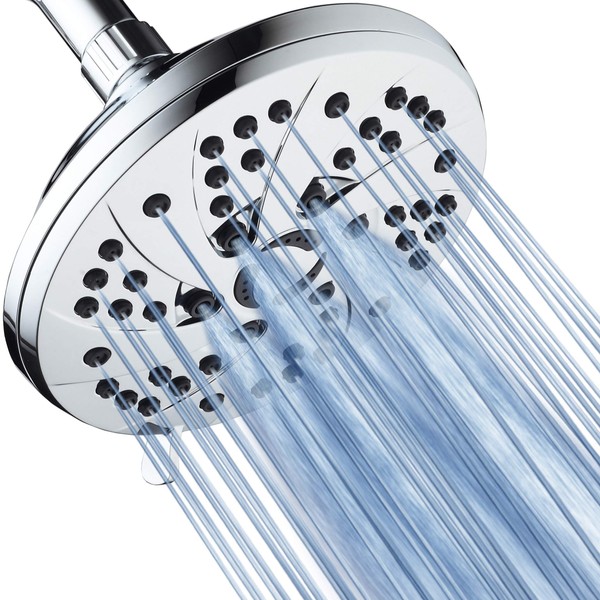 High Pressure 6-inch / 6-Setting Premium Rain Shower Head by