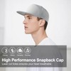 BOTVELA Men Flat Brim Snapback Adjustable Performance Hat Laser Perforated